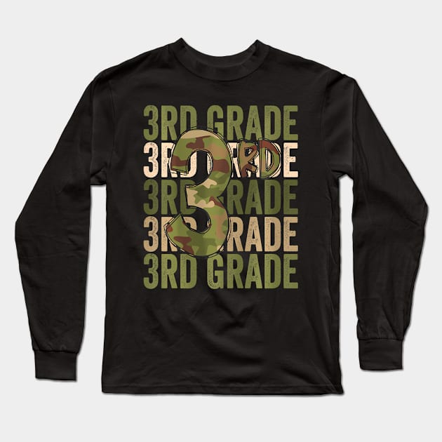 Team 3rd Grade Squad Back To School Teacher Kids Boys Long Sleeve T-Shirt by TranquilTea Haven